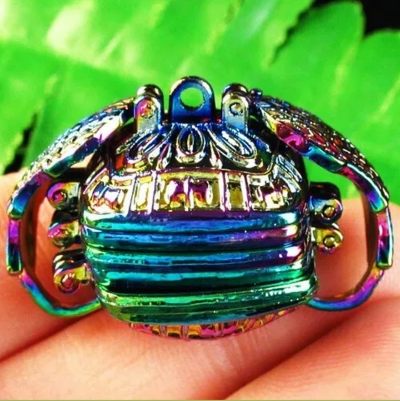 New Carved Rainbow Hematite Muli Open Pendant - Picture 5 of 6